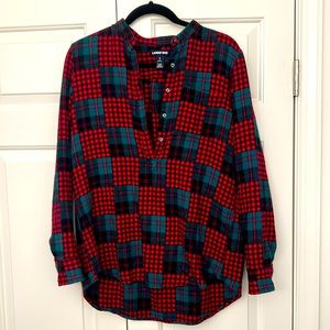 Lands End Flannel Henley
